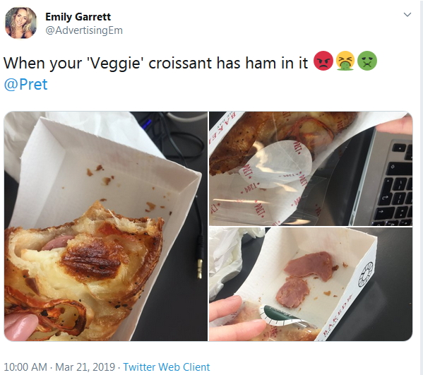 2019-04-21 Ham instead of Veg croissant